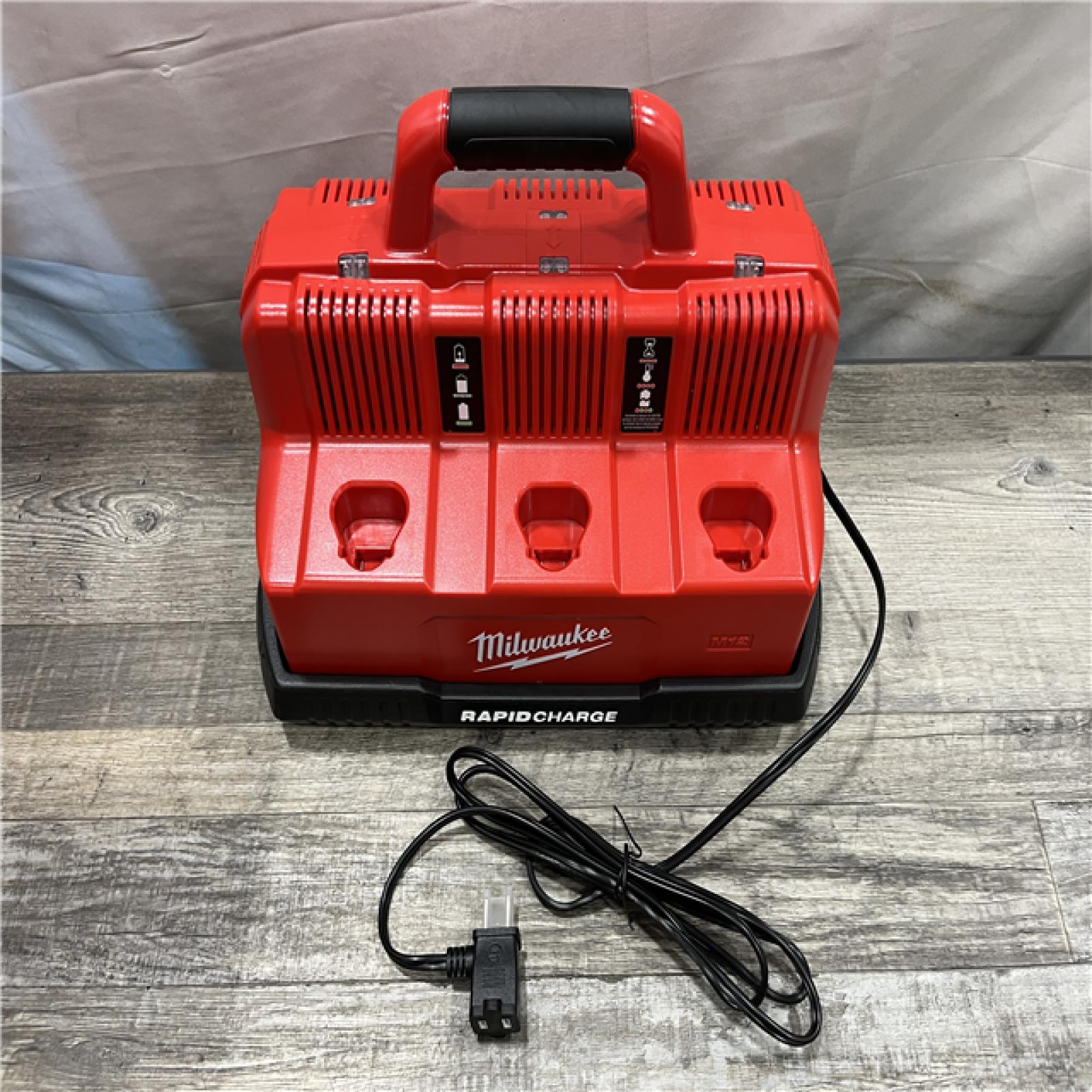 AS-IS Milwaukee 12-Volt/18-Volt Lithium-Ion Multi-Voltage 6-Port Sequential Rapid Battery Charger
