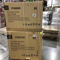 DALLAS LOCATION- Husky Tool Storage 42 in. W x 18 in. D Standard Duty Black Tool Chest Combo