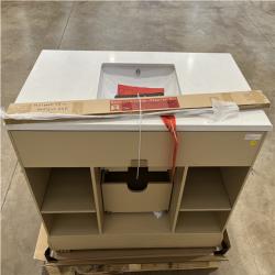 Houston Location - AS-IS home improvement pallet MELPARK 48 ANTIQUE OAK VANITY