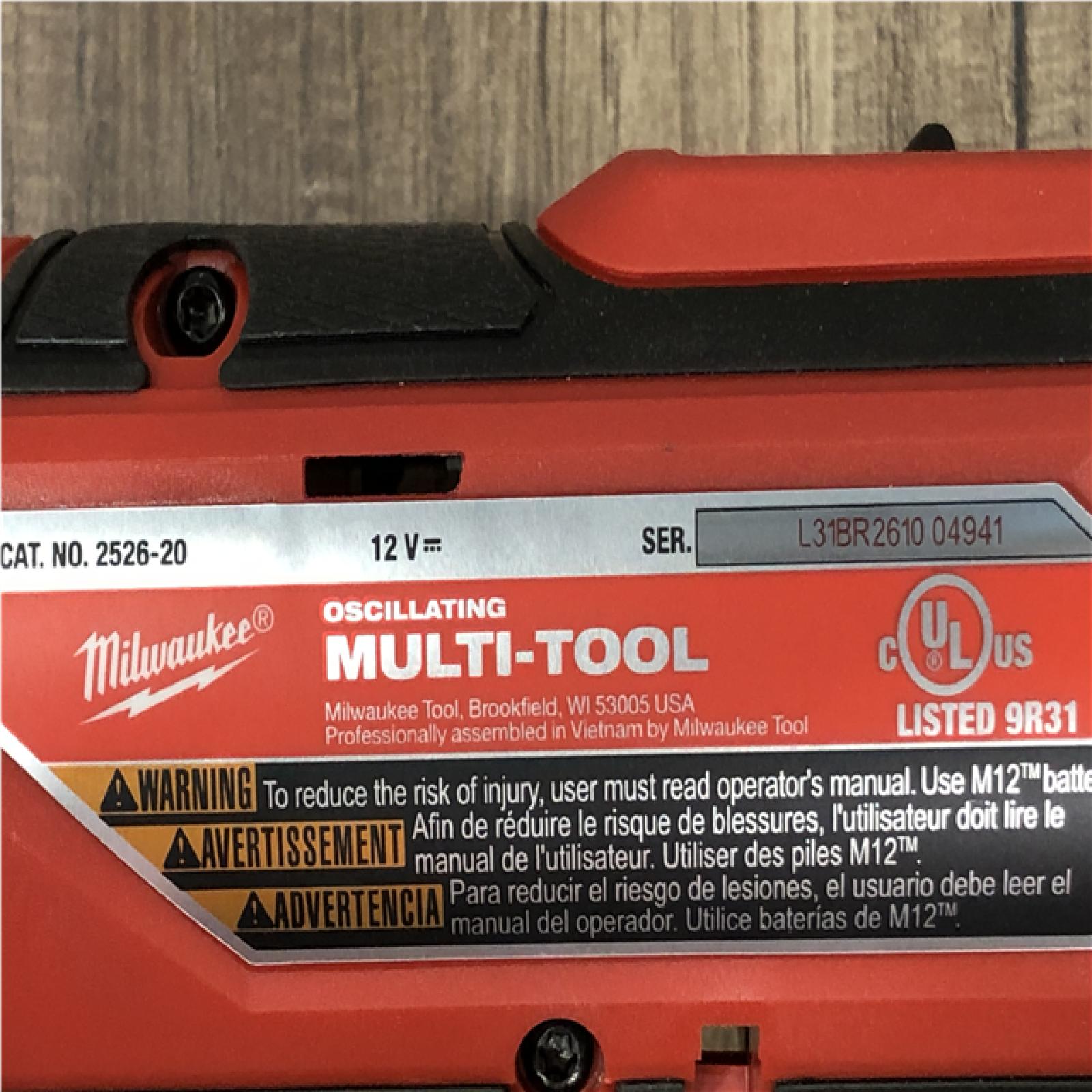 AS-IS Milwaukee FUEL 12V Lithium-Ion Cordless Oscillating Multi-Tool (Tool-Only)