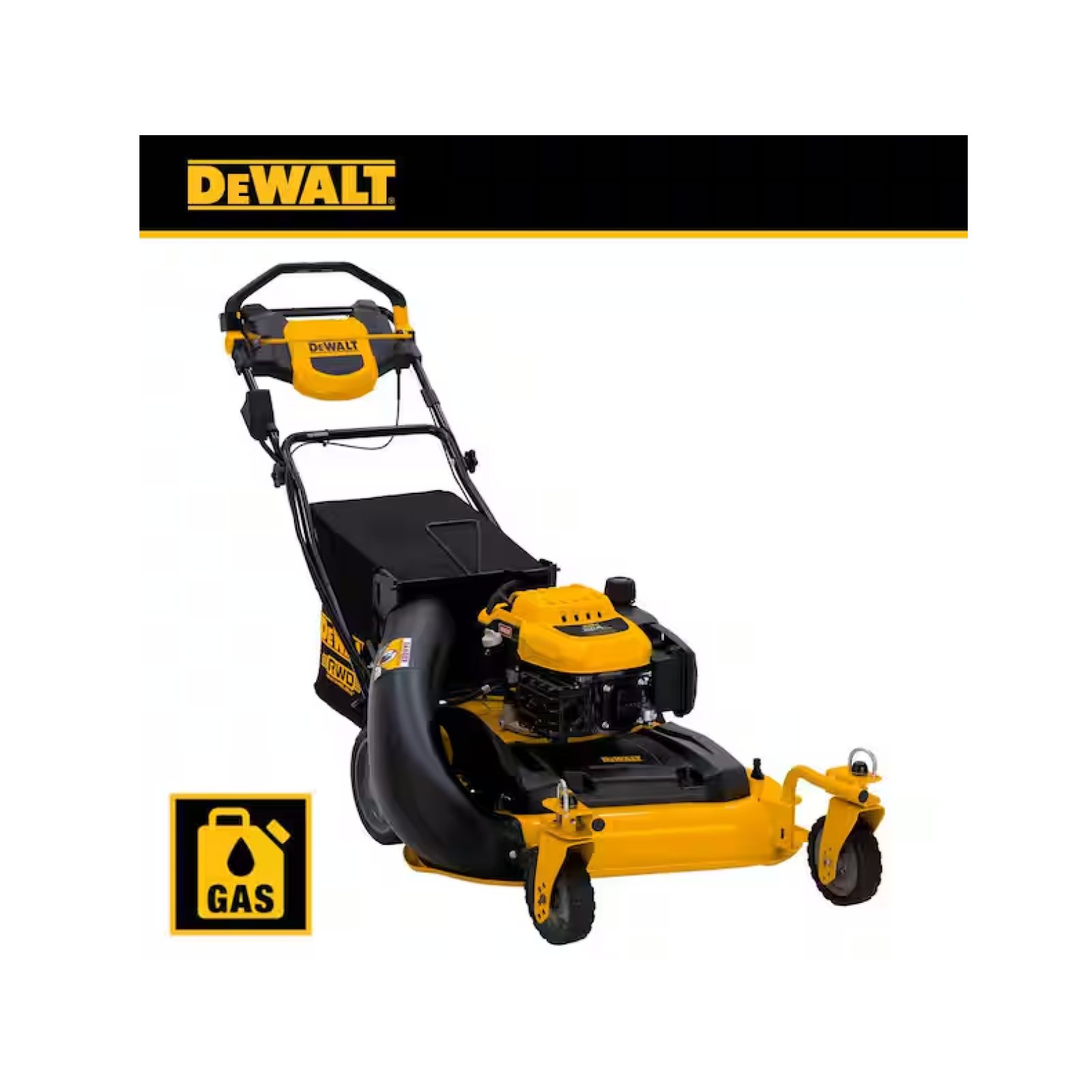 DALLAS LOCATION - DEWALT 28 in. 224cc E-GOV Engine 3-in-1 Gas RWD Self-Propelled Lawn Mower with High Rear Wheels