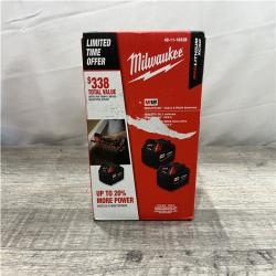 NEW - Milwaukee 18-Volt Lithium-Ion XC Extended Capacity 5.0 Ah Battery Pack (2-Pack)