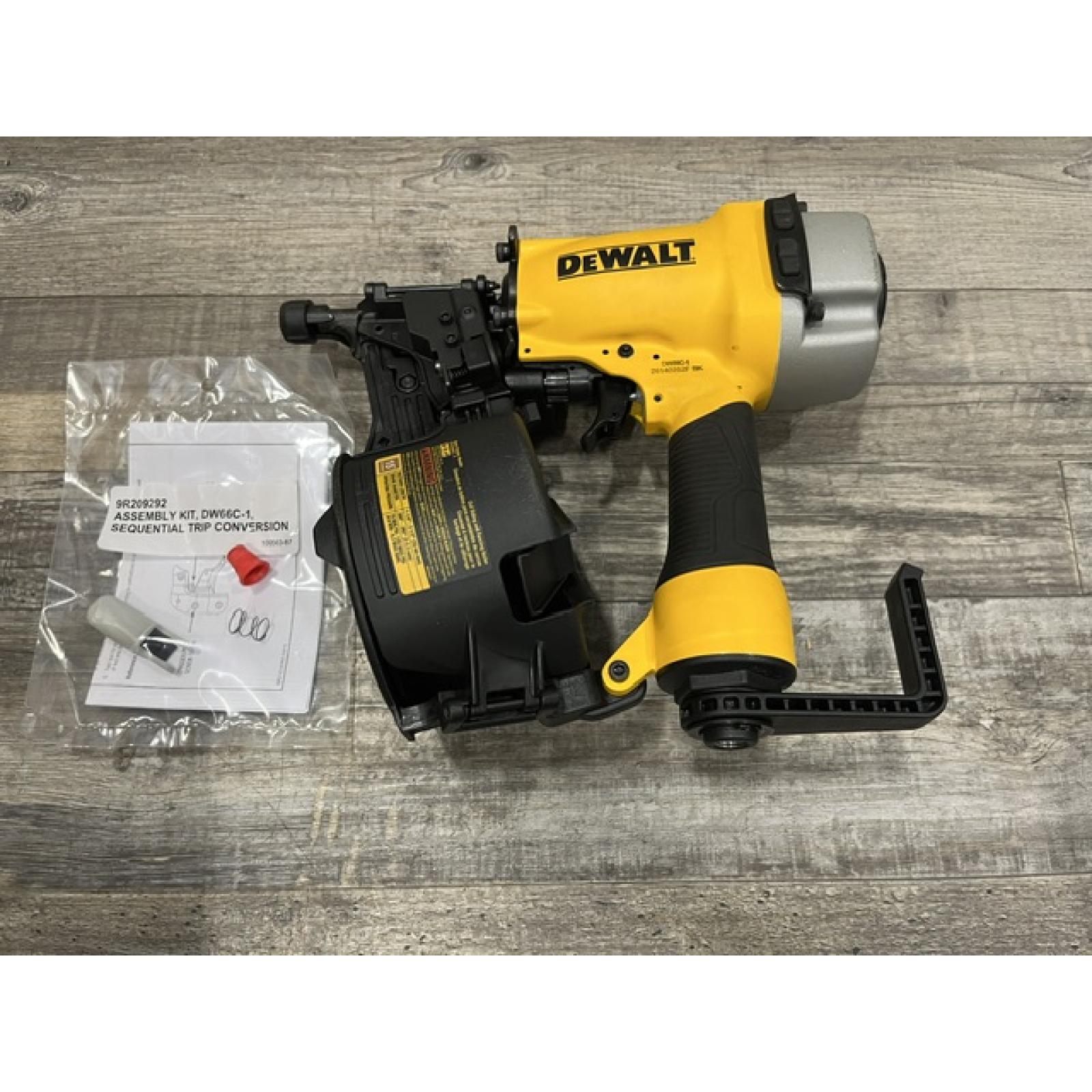 AS-IS DEWALT Pneumatic 15-Degree Coil Corded Siding Nailer