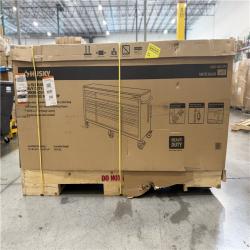 DALLAS LOCATION - Husky 72 in. W x 24 in. D Heavy Duty 18-Drawer Mobile Workbench Cabinet with Adjustable-Height Hardwood Top in Matte Black
