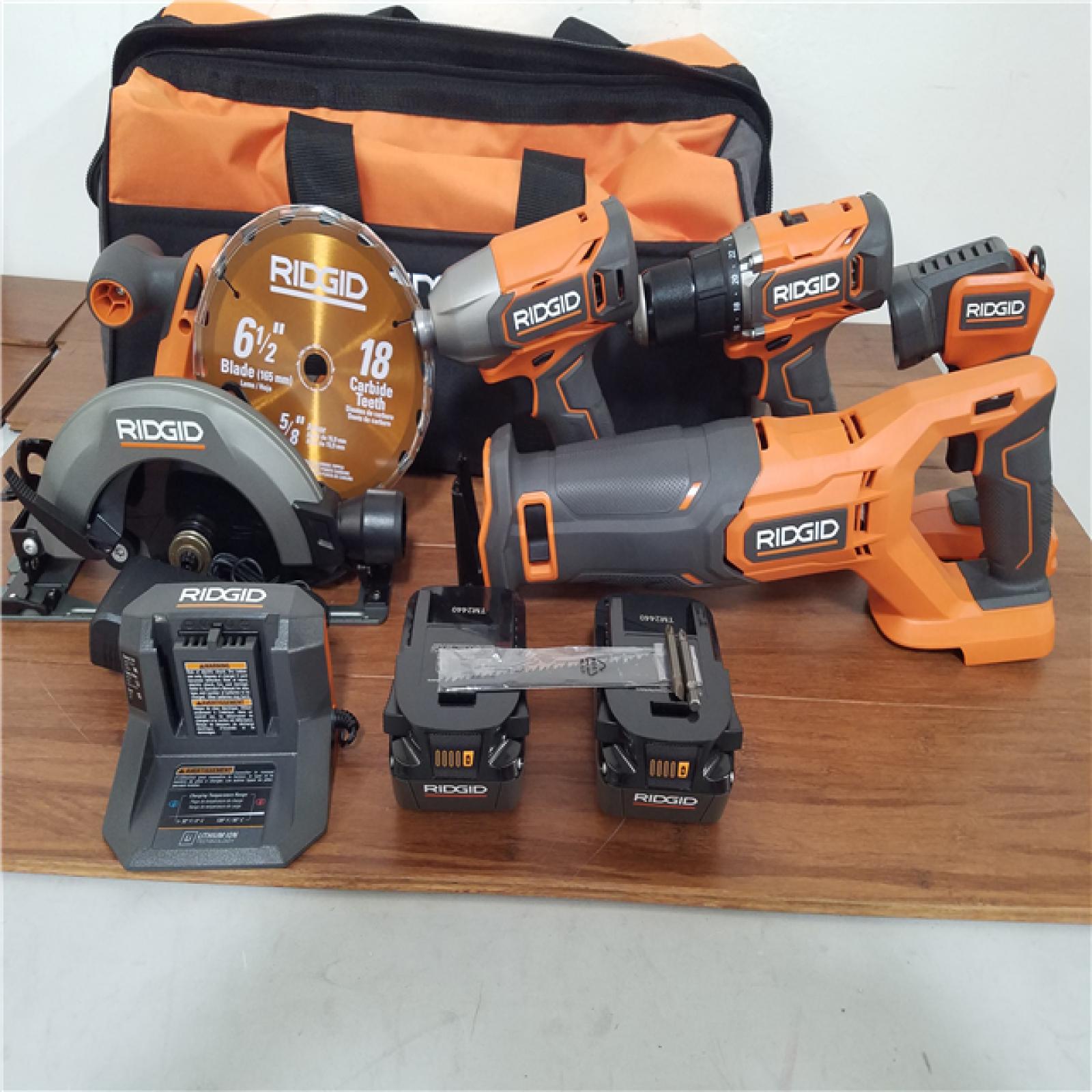 CALIFORNIA AS-IS RIDGID 18V 5-TOOL COMBO