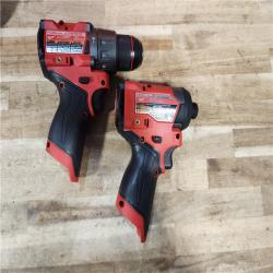 HOUSTON LOCATION - AS-IS Milwaukee FUEL 12-Volt Lithium-Ion Brushless Cordless Hammer Drill and Impact Driver Combo Kit