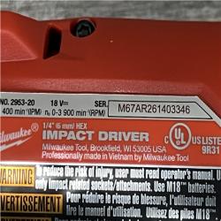 AS-IS Milwaukee FUEL 18V Lithium-Ion Brushless Cordless 1/4 in. Hex Impact Driver (Tool-Only)