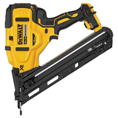 NEW - DEWALT 20V MAX XR Lithium-Ion Cordless 15-Gauge Angled Finish Nailer (Tool Only)