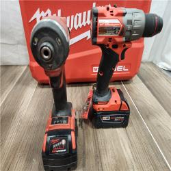 AS-IS MILWAUKEE FUEL 18V Lithium-Ion Brushless Cordless Hammer Drill and Impact Driver Combo Kit (2-Tool) with 2 Batteries