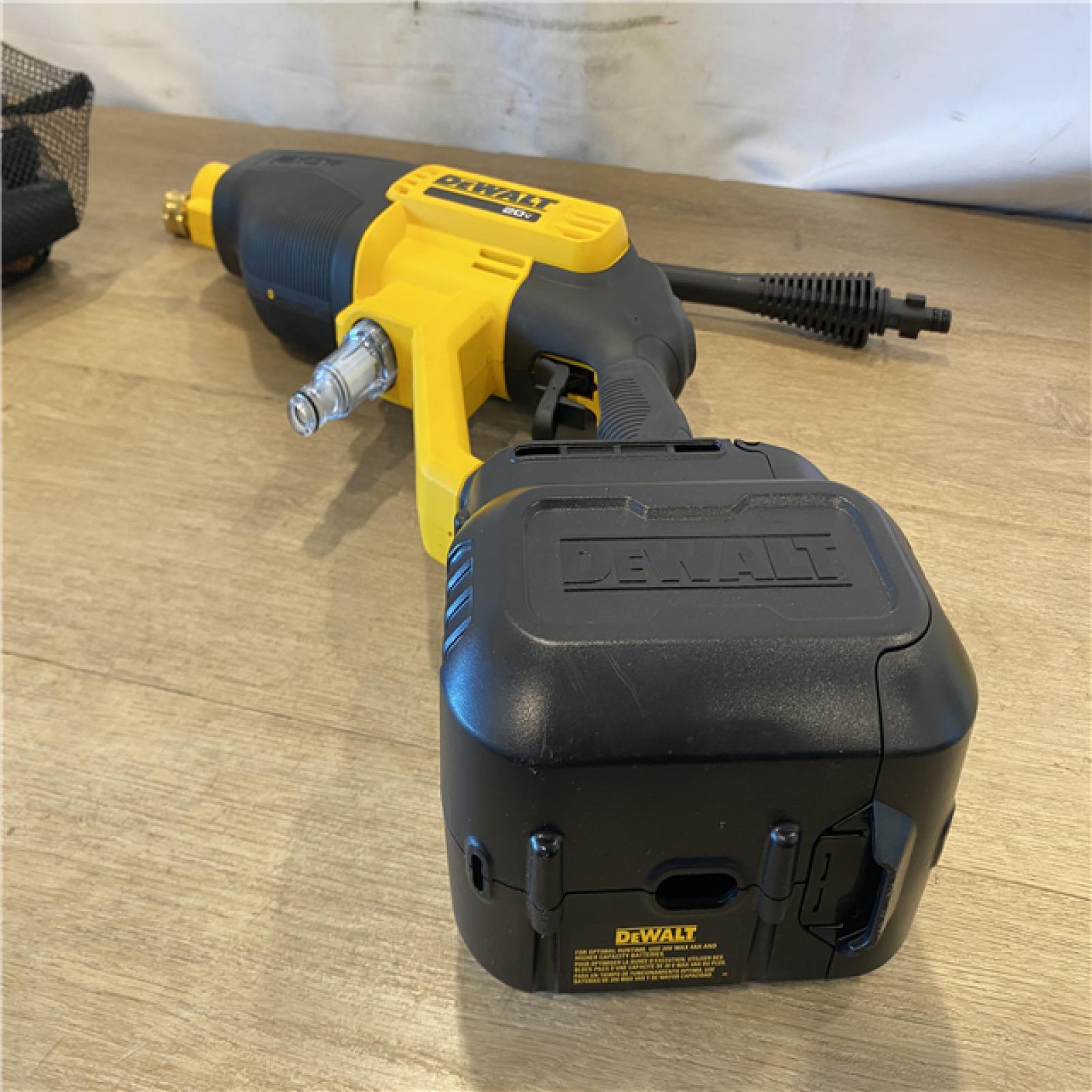 AS-IS DEWALT 20V MAX 550 PSI 1.0 GPM Cold Water Cordless Power Cleaner with 4-Nozzles (Tool Only)
