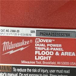 AS-IS Milwaukee 18-Volt Lithium-Ion Cordless 4500 Lumens ROVER Dual Power Triple-Panel Flood & Area Light (Tool-Only)