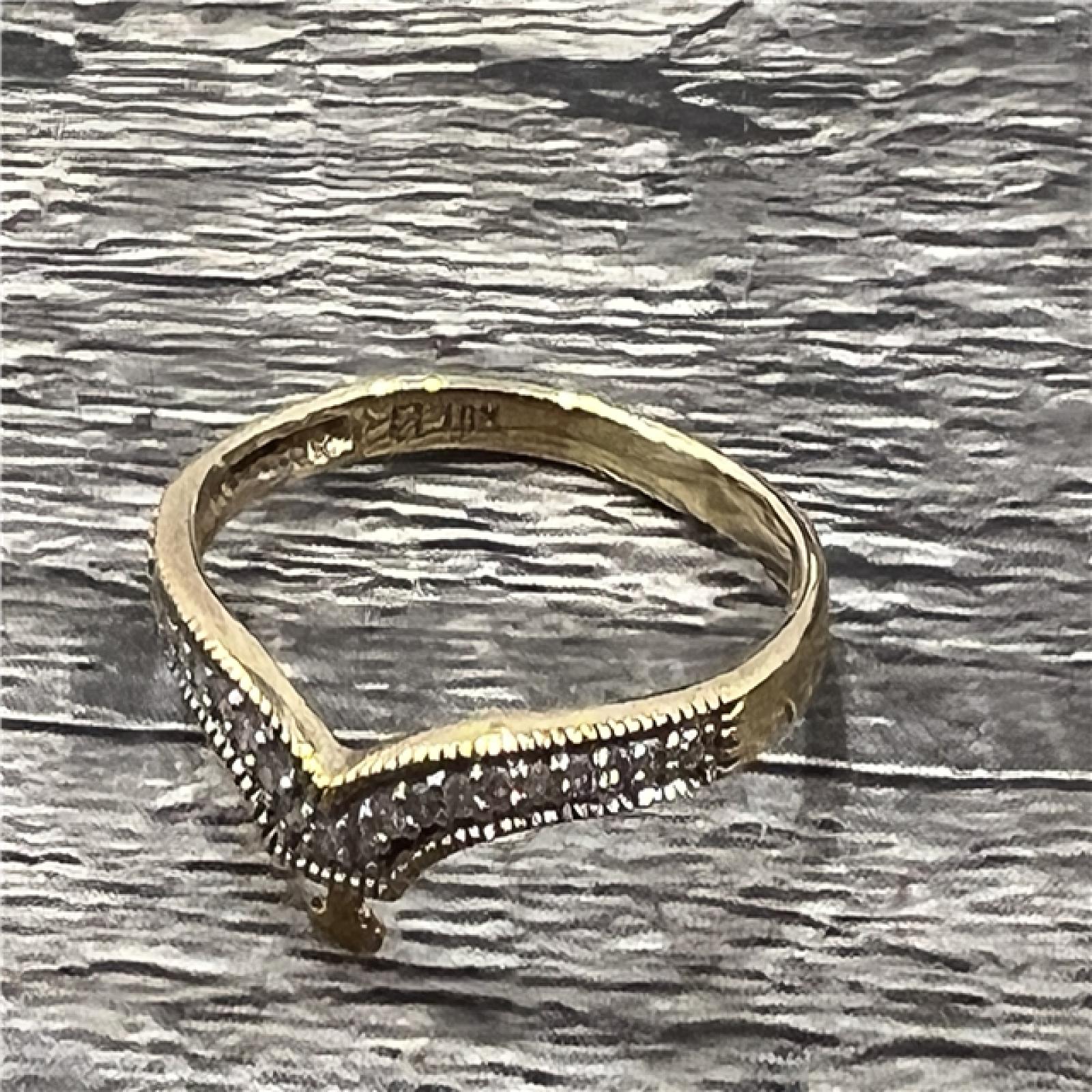 AS-IS Forever Bride Bridal Set Ring with 0.33 Carat T.W. Diamond in 10K Yellow Gold For Women
