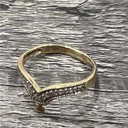 AS-IS Forever Bride Bridal Set Ring with 0.33 Carat T.W. Diamond in 10K Yellow Gold For Women