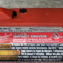 AS-IS Milwaukee FUEL 18V Lithium-Ion Brushless Cordless 1/4 in. Hex Impact Driver Kit
