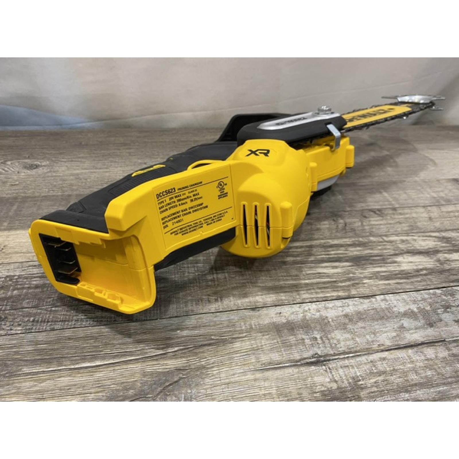 AS-IS DEWALT 20V MAX 8 in. Brushless Cordless Battery Powered Pruning Chainsaw (Tool Only)