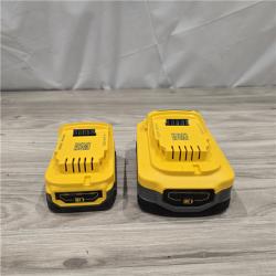 AS-IS Dewalt 20V MAX POWERSTACK Lithium-Ion Batteries and Charger Starter Kit (1.7 Ah/5 Ah) - DCBP315-2C