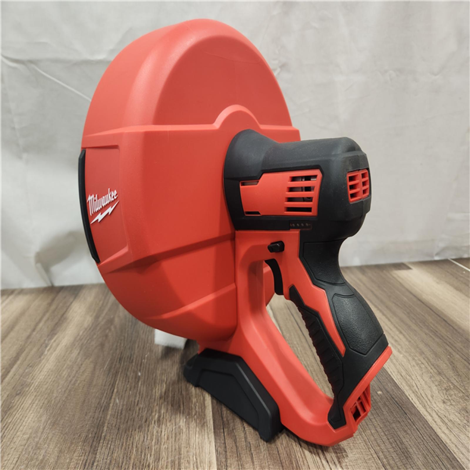 AS-IS- M12 12-V Lithium-Ion Cordless Drain Snake Auger W/ (1) 1.5Ah Battery  5/16 in. X 25 Ft. Cable  Charger  & 5 Gal. Bucket