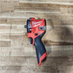 Houston Location AS-IS Milwaukee FUEL 12V Lithium-Ion Brushless Cordless Stubby 3/8 in. Impact Wrench (Tool-Only)