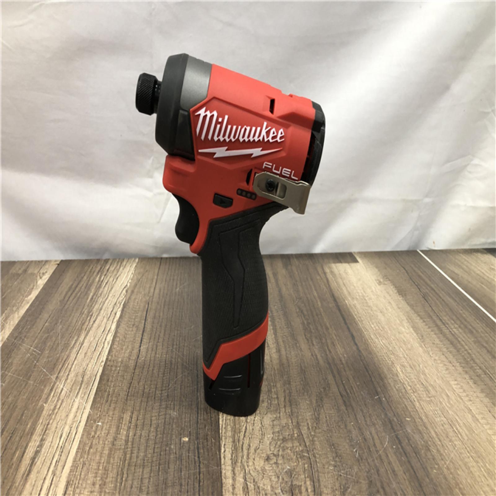 AS-IS Milwaukee  FUEL 12-Volt Lithium-Ion Brushless Cordless 1/4 in. Hex Impact Driver Compact Kit