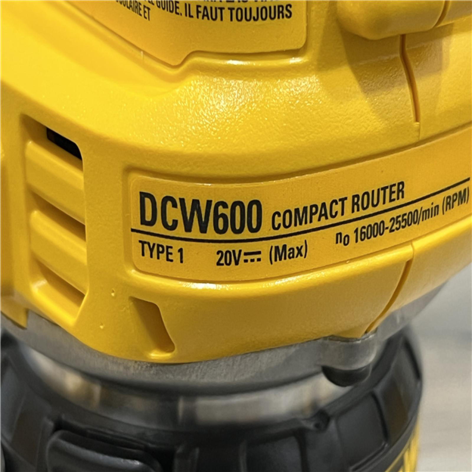 AS-IS DEWALT 20V MAX XR Cordless Brushless Fixed Base Compact Router (Tool Only)