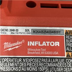AS-IS Milwaukee 18-Volt Lithium-Ion Cordless Electric Portable Inflator (Tool-Only)