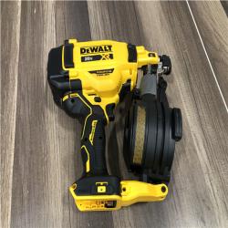 AS-IS DEWALT 20V MAX Lithium-Ion 15-Degree Electric Cordless Roofing Nailer Kit