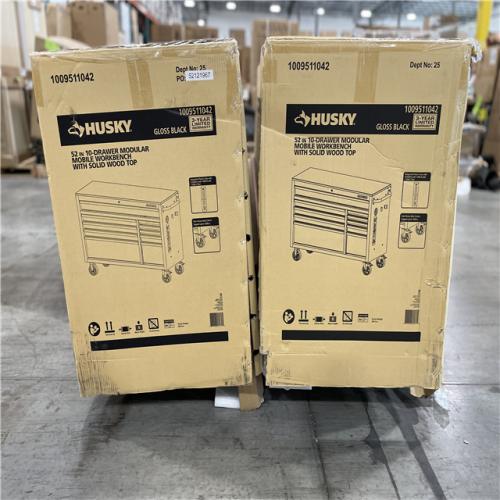 DALLAS LOCATION- AS-IS HUSKY 52 in. W x 20 in. D Standard Duty Black Mobile Workbench (2 UNITS)