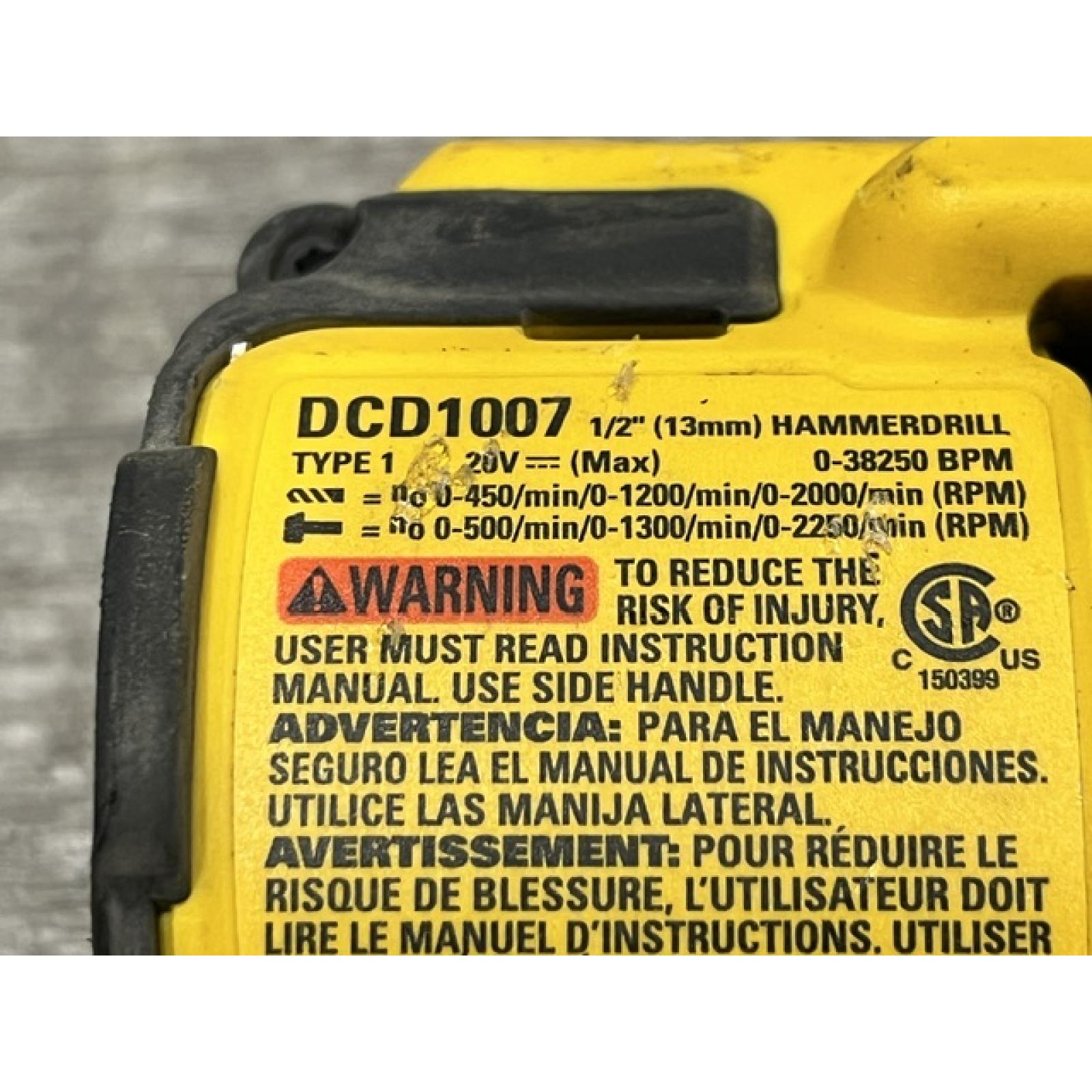 AS-IS DEWALT 20V MAX Brushless Cordless 1/2 3-Speed Hammer Drill (Tool-Only)