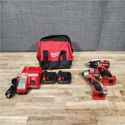 HOUSTON LOCATION - AS-IS Milwaukee 18V Lithium-Ion Cordless Drill Driver/Impact Driver Combo Kit