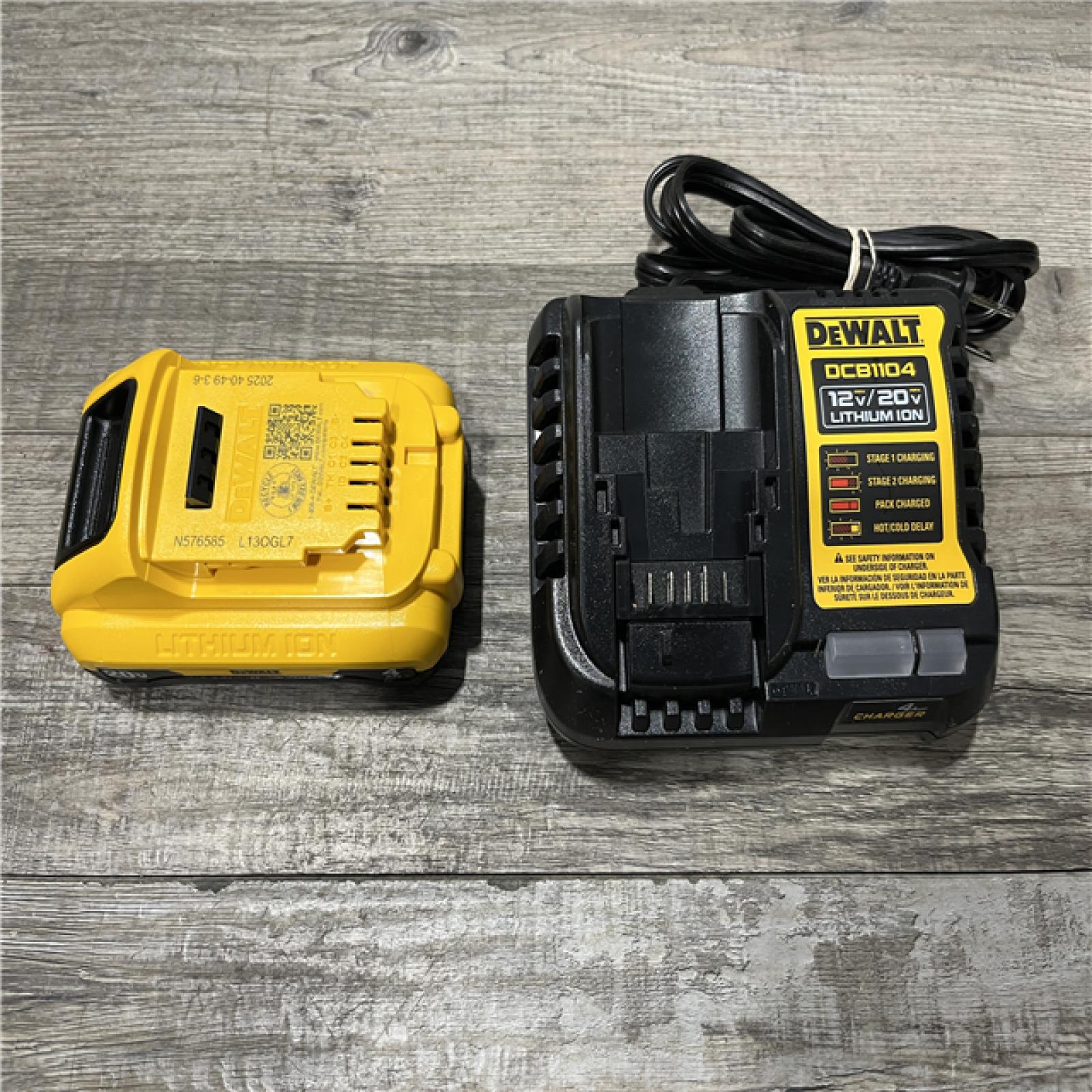 AS-IS DEWALT 20V MAX Compact Lithium-Ion 4.0Ah Battery Pack with 12V to 20V MAX Charger