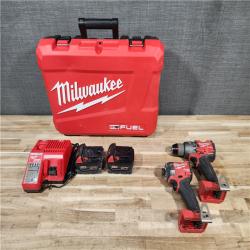HOUSTON LOCATION - AS-IS Milwaukee FUEL 18V Lithium-Ion Brushless Cordless Hammer Drill and Impact Driver Combo Kit