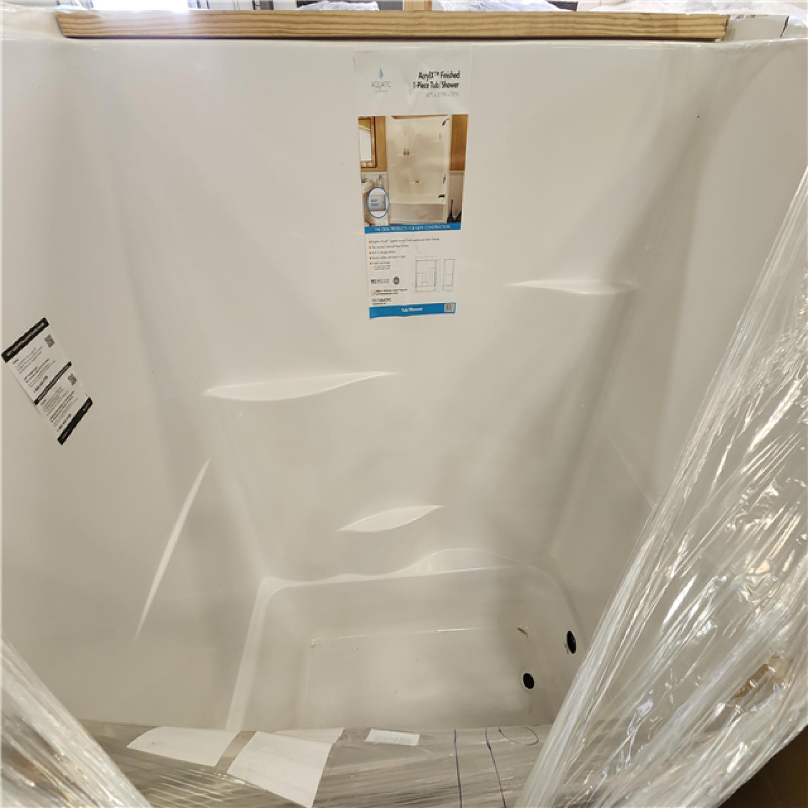 Phoenix Aquatic Everyday Acrylx 60 in. x 30 in. x 72 in. Rectangular Tub Shower Combo Unit with Right Drain in White