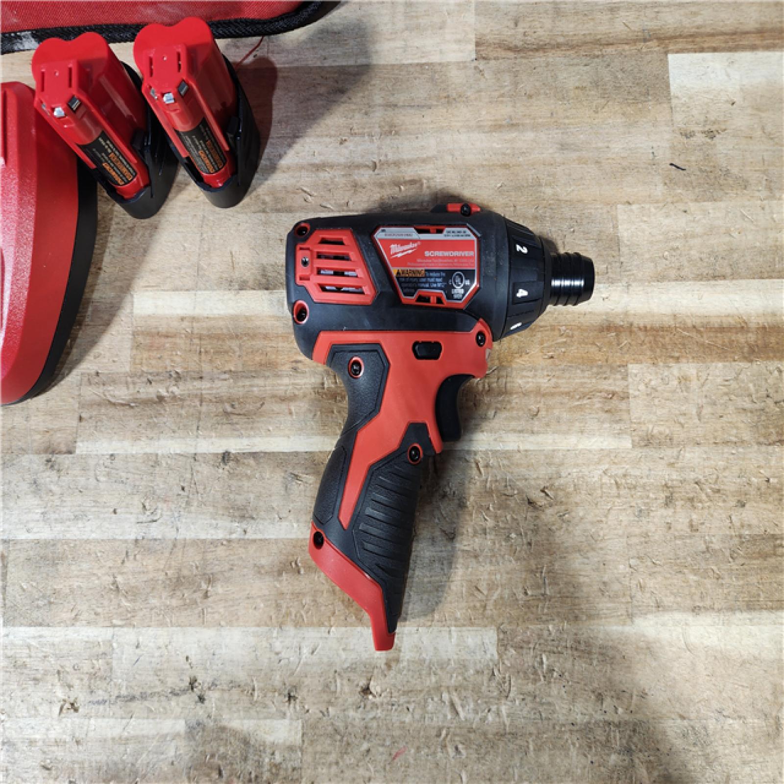 HOUSTON LOCATION - AS - IS Milwaukee 12V Lithium-Ion Cordless 1/4 in. Hex Screwdriver Kit