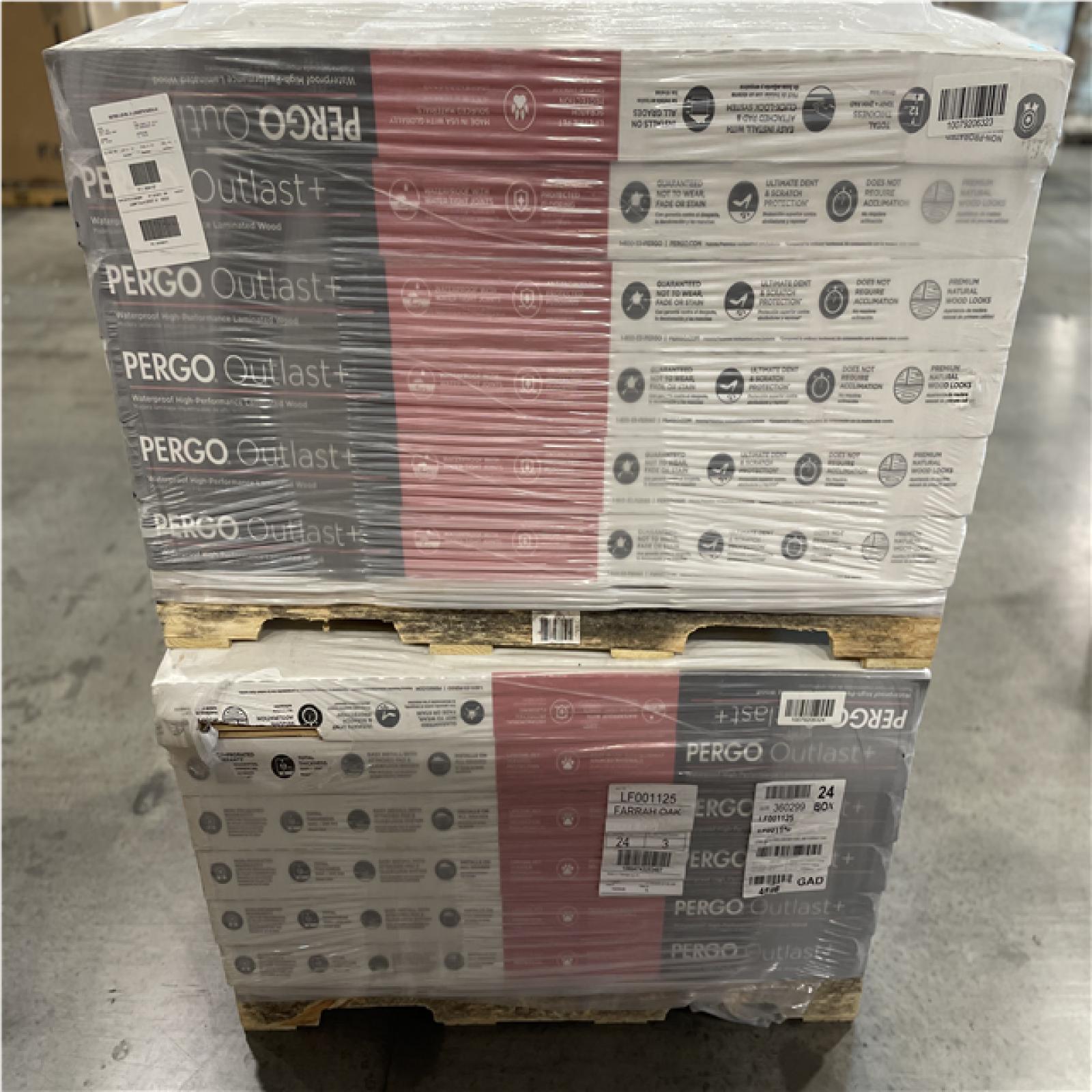 DALLAS LOCATION -Pergo Outlast+ Farrah Oak 12 mm T x 7.4 in. W Waterproof Laminate Wood Flooring (19.63 sq.ft./case) PALLET-(48 UNITS)