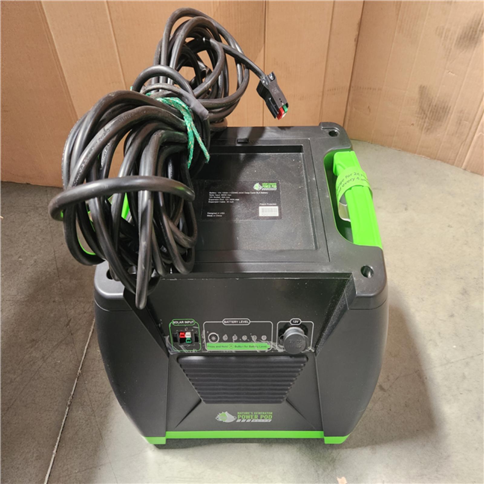 CALIFORNIA AS-IS NATURE'S GENERATOR POWER POD ELITE
