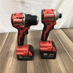 AS-IS Milwaukee 18-Volt Lithium-Ion Brushless Cordless Compact Hammer Drill/Impact Combo Kit