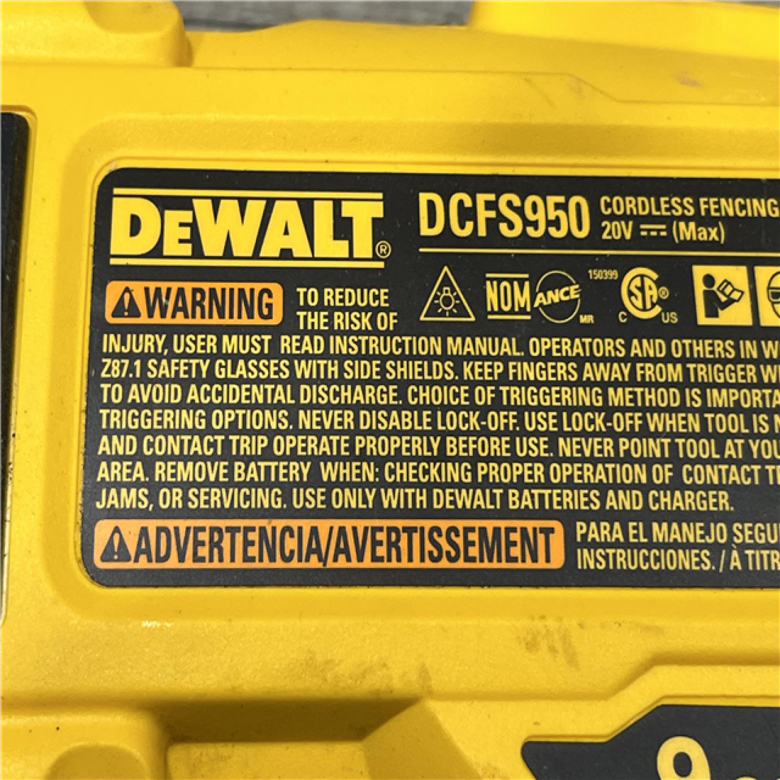 AS-IS DEWALT 20V MAX 9-Gauge Cordless Fencing Stapler (Tool Only)