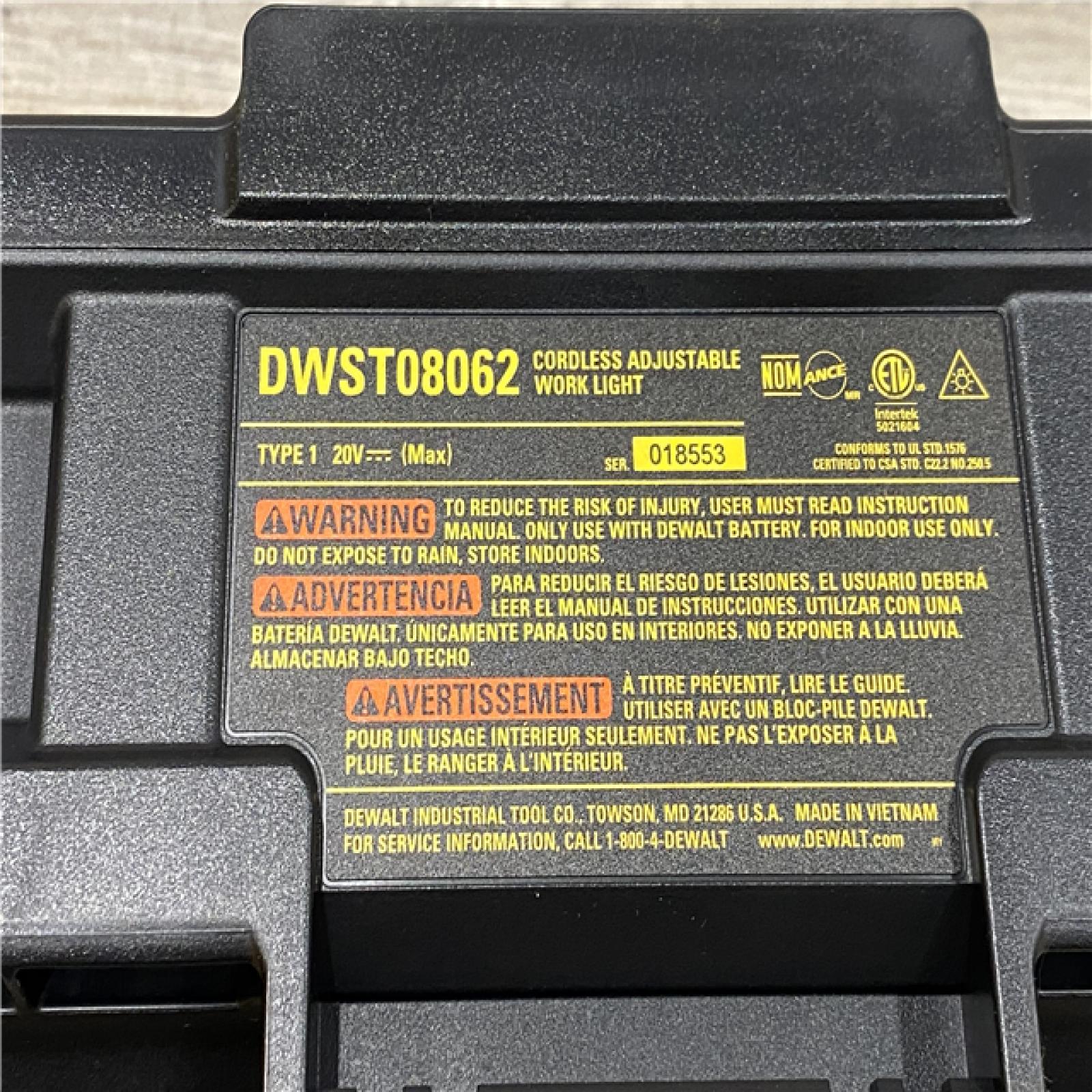 AS-IS DEWALT Tough System 2.0 Flex Volt 20V/60V Cordless LED Adjustable Work Light