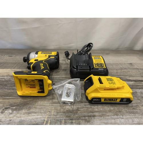 AS-IS DEWALT Atomic 20V Max Lithium-Ion Brushless Cordless Compact 1/4 in. Impact Driver Kit
