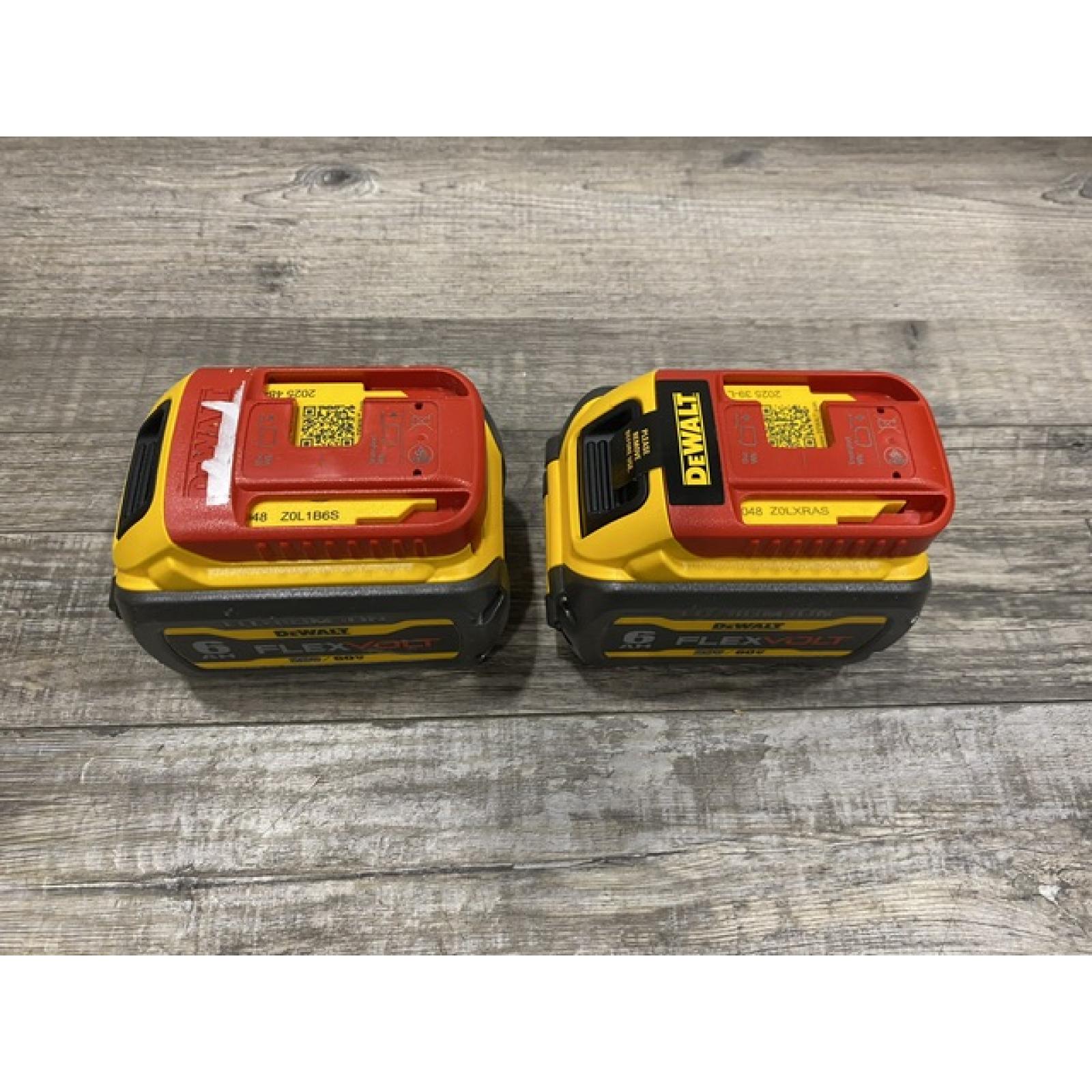 AS-IS DEWALT FLEXVOLT 20V/60V MAX Lithium-Ion 6.0Ah Battery Pack (2 Pack)