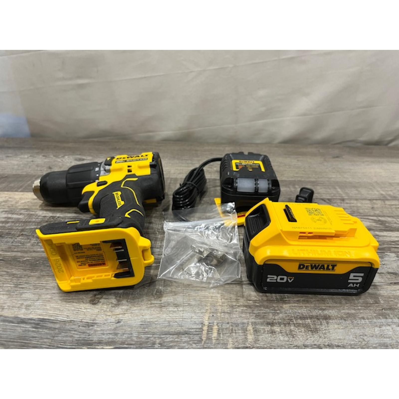 AS-IS DEWALT ATOMIC 20V Lithium-Ion Cordless 1/2 in. Hammer Drill Kit