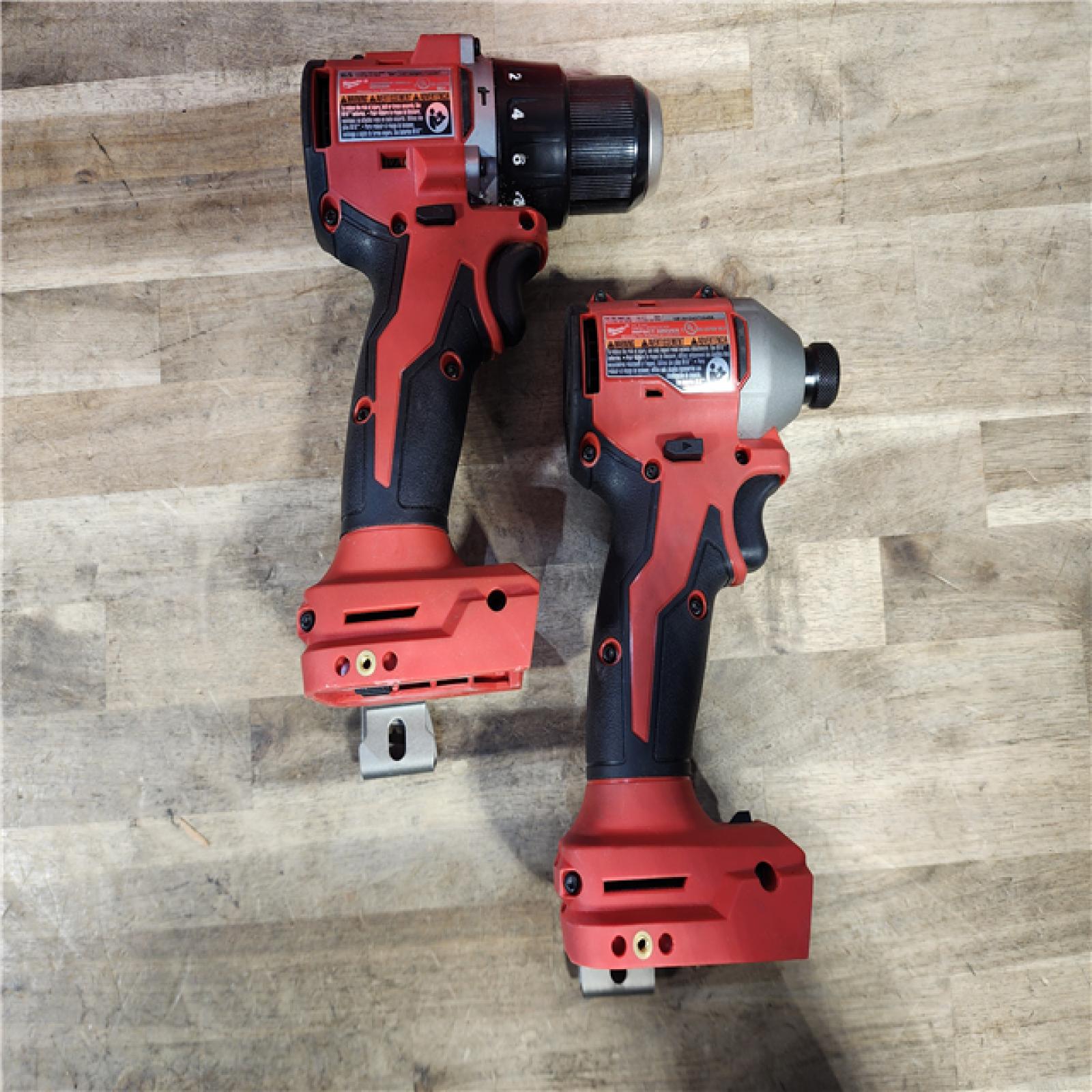 HOUSTON LOCATION - AS-IS M18 18-Volt Lithium-Ion Brushless Cordless Compact Hammer Drill/Impact Combo Kit (2-Tool) with (2) Batteries, Bag