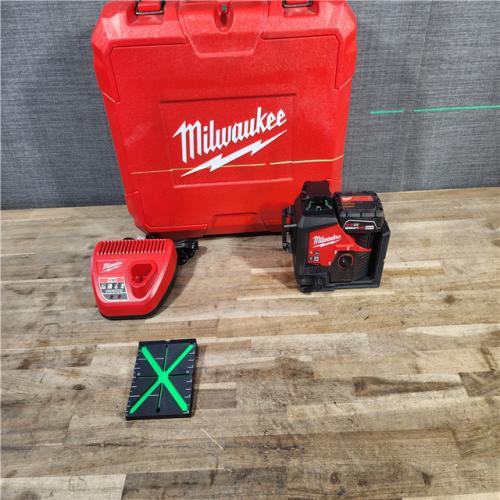 HOUSTON LOCATION - AS-IS Milwaukee-3632-21 M12 Green Beam Laser 360? 3-Plane Kit