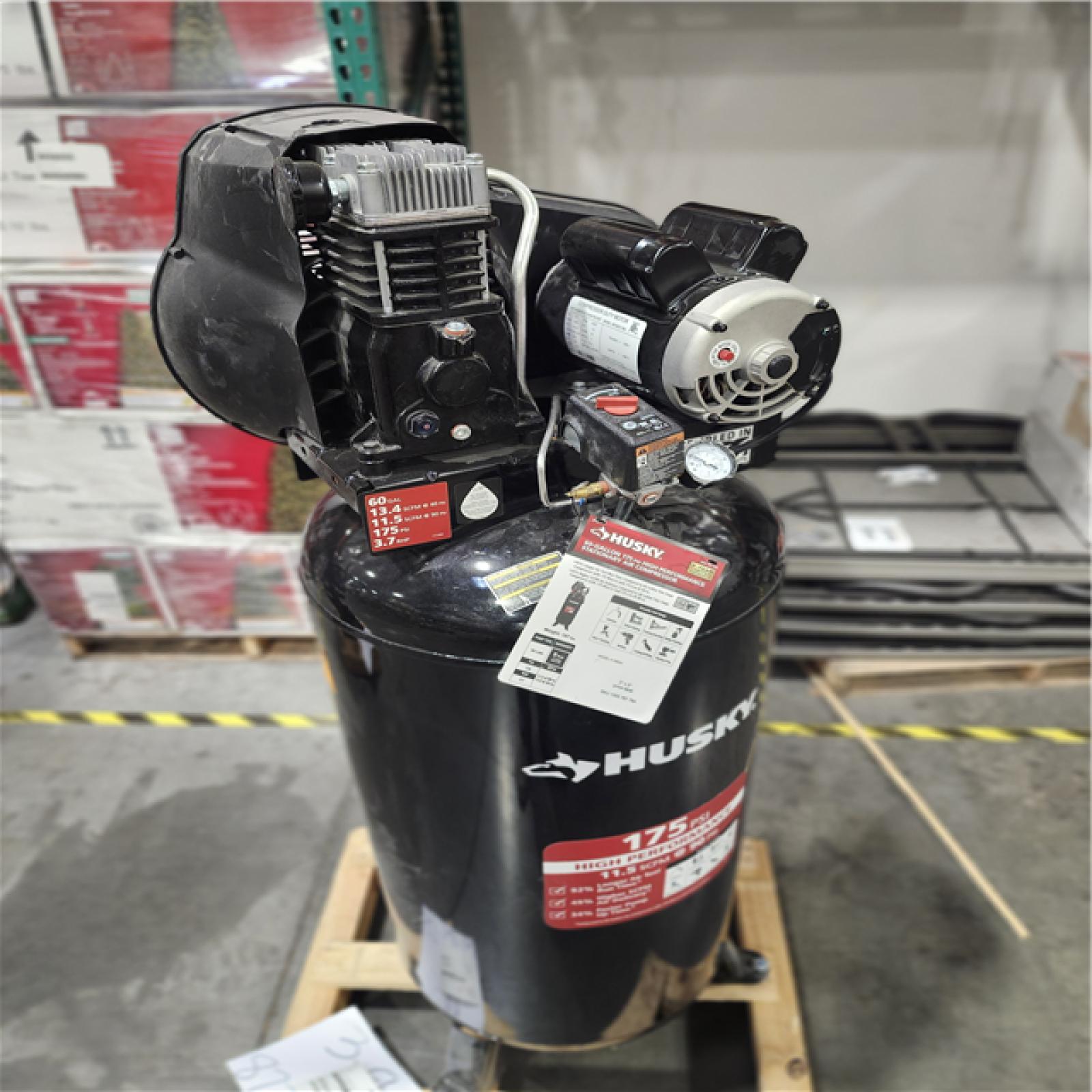 Dallas Location - As-Is Husky C603H Stationary Electric Air Compressor