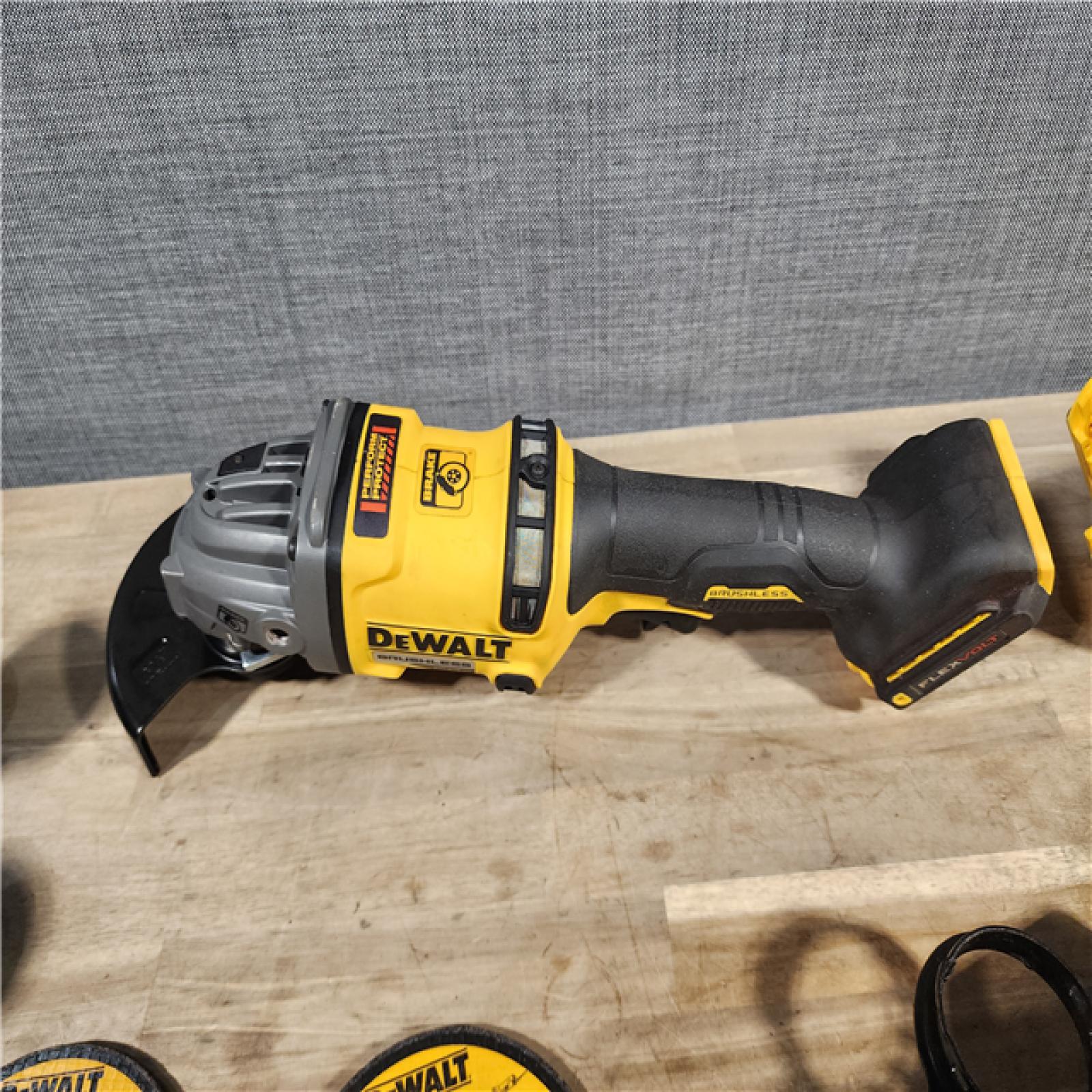 HOUSTON LOCATION - AS-IS (2) DEWALT 60V MAX Cordless Brushless 4.5 in. to 6 in. Small Angle Grinder with Kickback Brake (Tool Only)