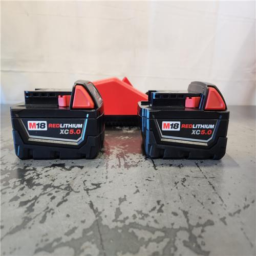 AS-IS- Milwaukee 18-Volt Lithium-Ion XC Starter Kit with Two 5.0Ah Batteries and Charger
