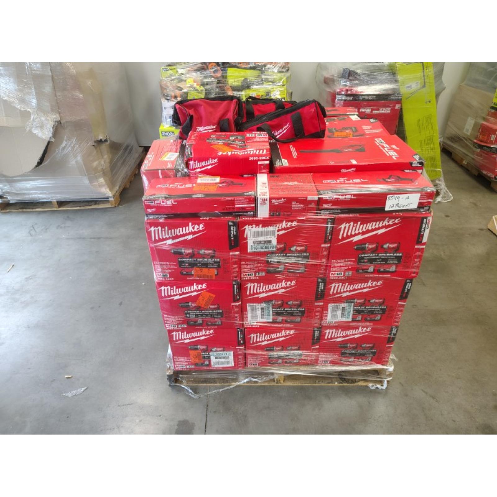 Pittston Location As-Is Power Tools Partial Truckload (12 Pallets) 8549-A
