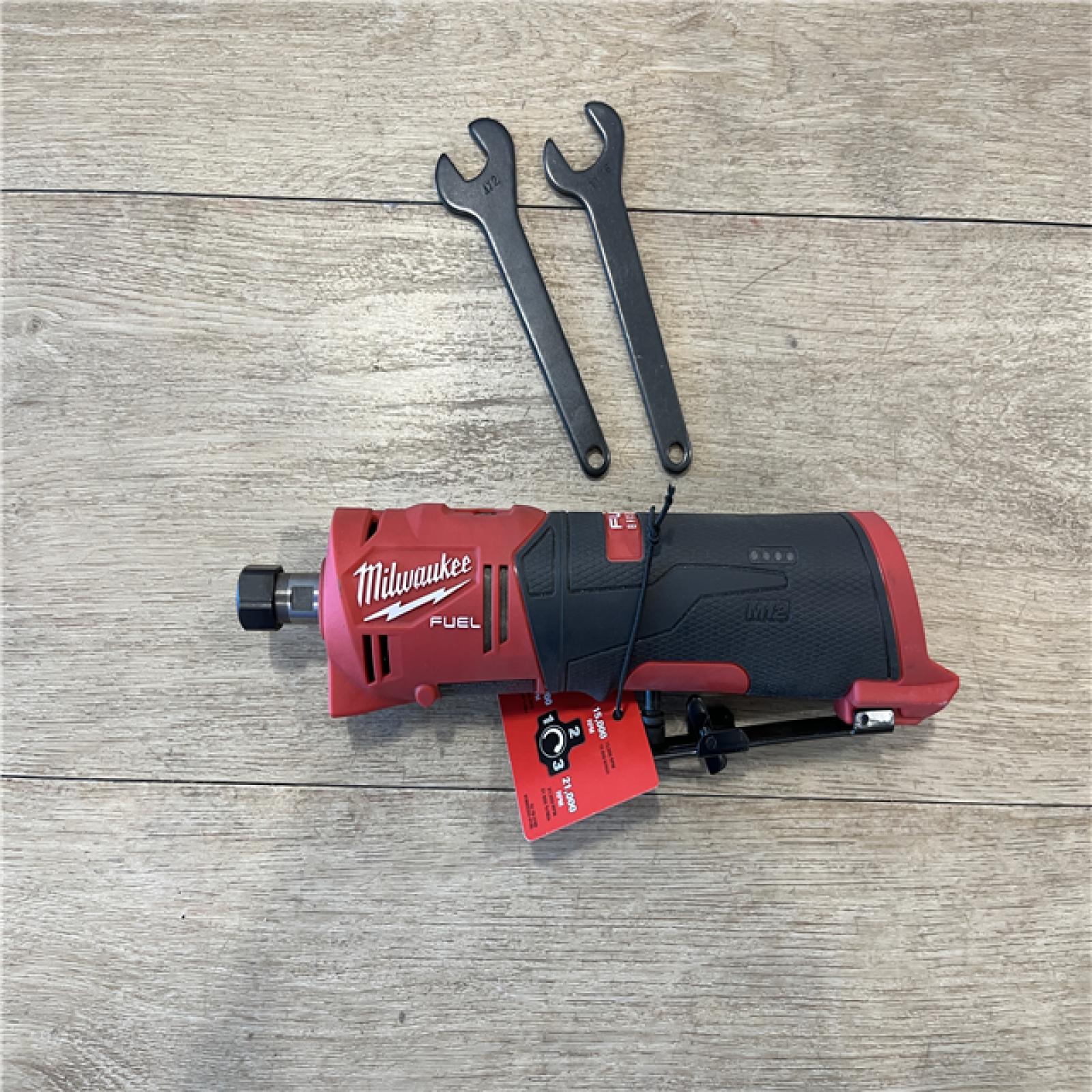 AS-IS Milwaukee FUEL 12V Lithium-Ion Brushless Cordless 1/4 in. Straight Die Grinder (Tool-Only)