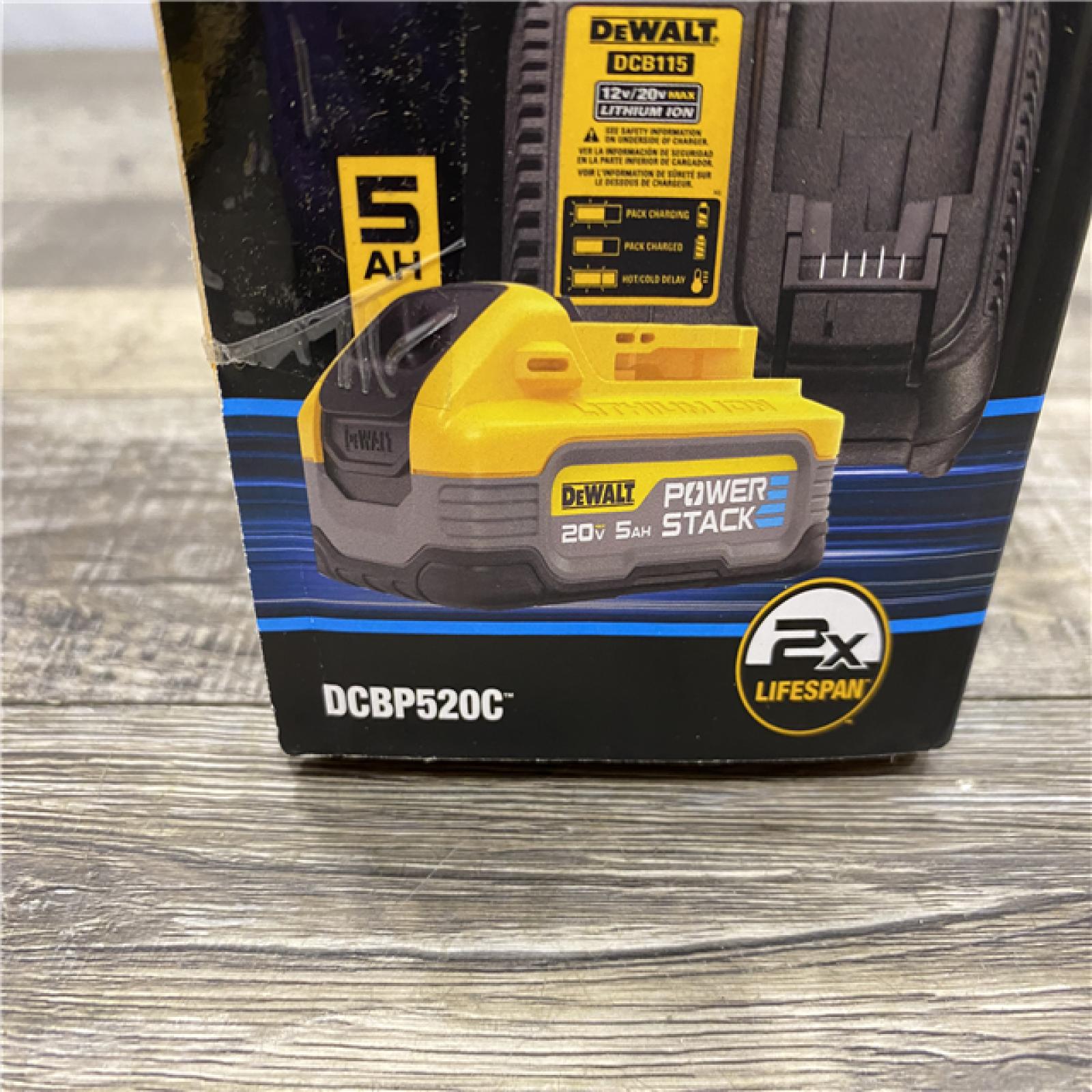 NEW - DEWALT 20V MAX XR POWERSTACK Lithium-Ion Battery Starter Kit with 5.0Ah Battery and Charger
