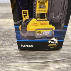 NEW - DEWALT 20V MAX XR POWERSTACK Lithium-Ion Battery Starter Kit with 5.0Ah Battery and Charger